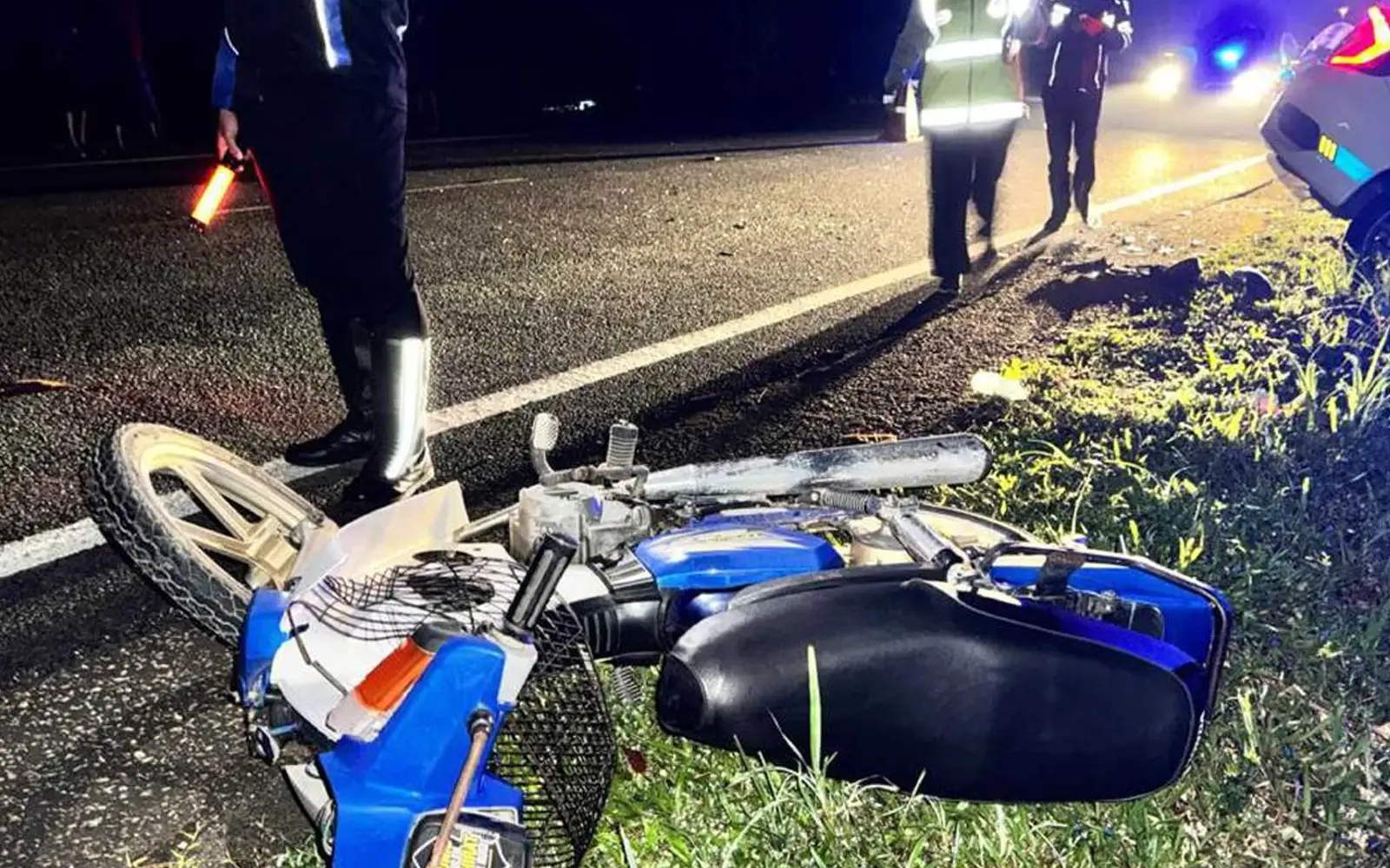 Remaja Parah Motosikal Langgar Kereta Polis Elak Anjing FMT