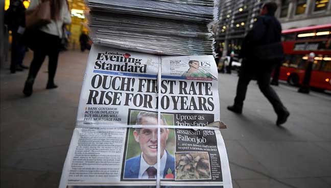 Bank Of England Takes Slow Lane After First Rate Hike Since 2007 | Free ...