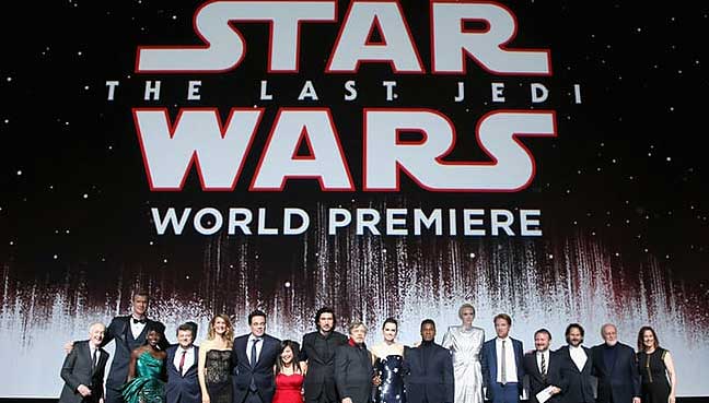 Star Wars: The Last Jedi premieres with tribute to late Carrie Fisher, Star  Wars: The Last Jedi