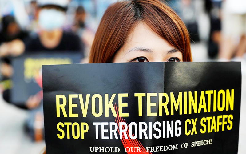 HK protesters demand Cathay Pacific stop terrorising staff | FMT