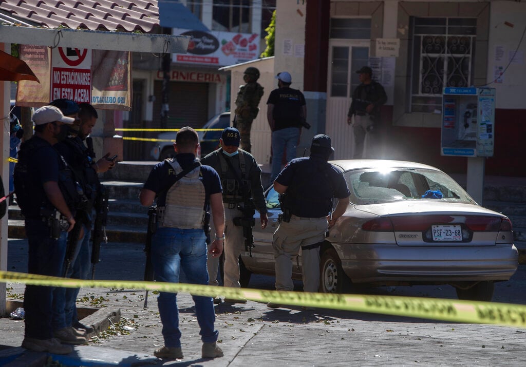 5 charred bodies found in southern Mexico