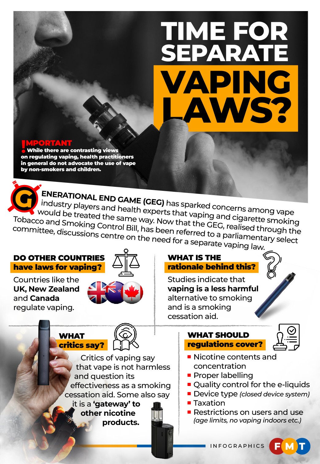 In reviewing GEG, consider harm reduction, separate vape rules, PSC ...