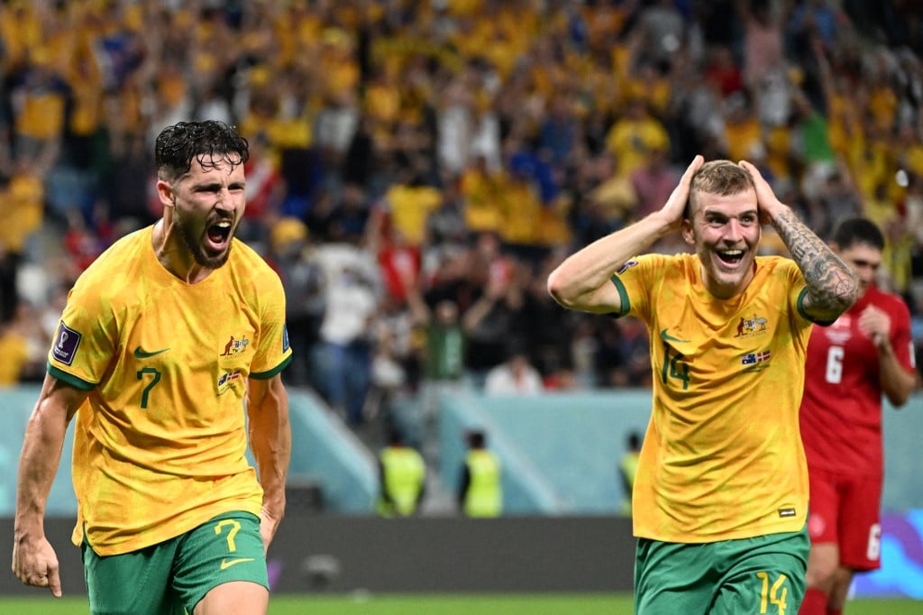 Australia shock Denmark 1-0 to waltz into World Cup last 16