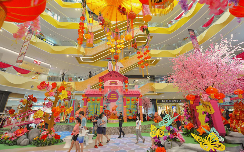 Chinese New Year decor at Klang Valley malls in full bloom despite