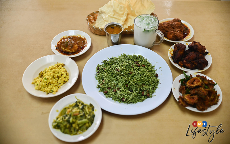 Laxshmi Bhavan’s green rice and sura puttu, anyone?