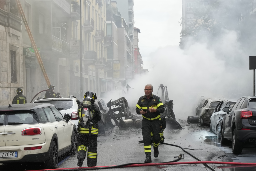 Foul play ruled out in Milan street explosion