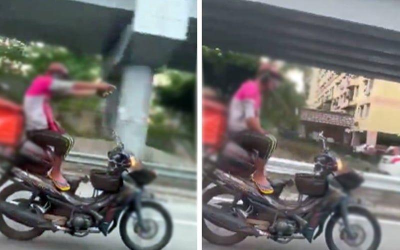Cops nab delivery rider for dangerous stunt on road