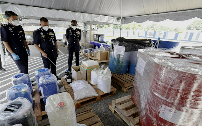 Polis gempur makmal dadah, rampas ketamin lebih RM2 juta