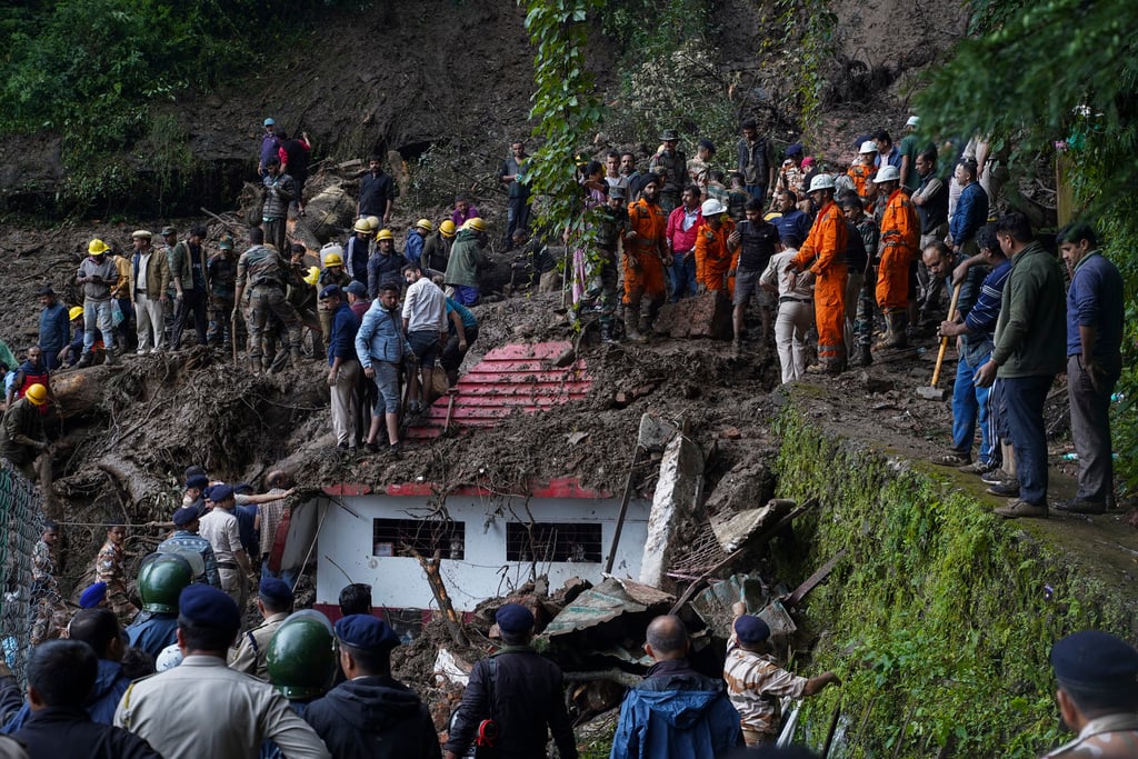 Massive landslide in India’s Himachal Pradesh, several feared trapped