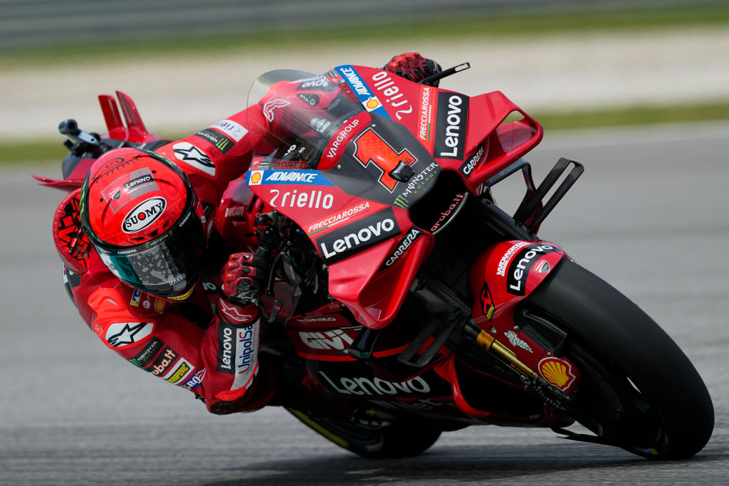 Ducati’s Bagnaia takes pole position at Malaysian GP