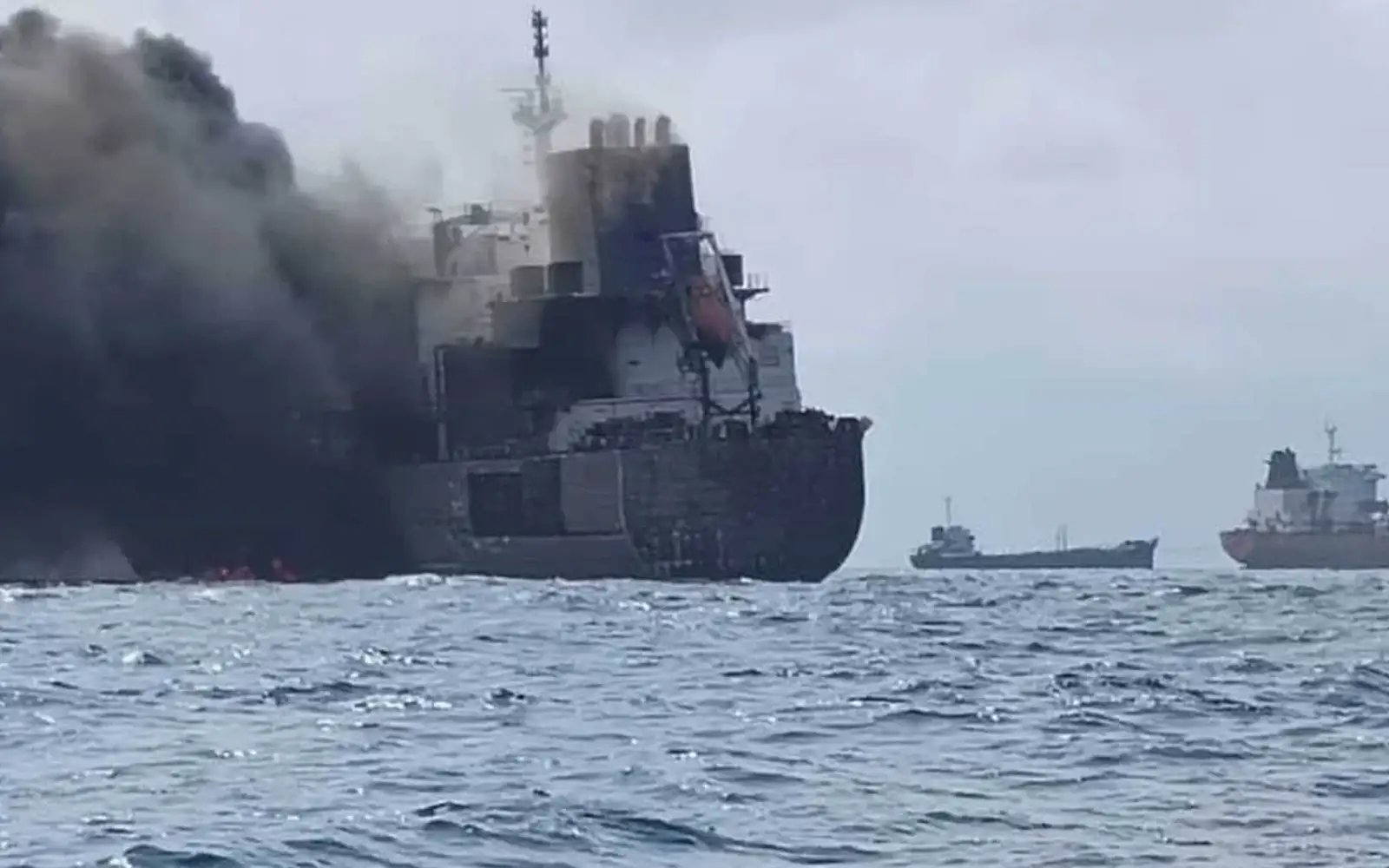 Malaysia’s coast guard says tanker involved in collision, fires has left site