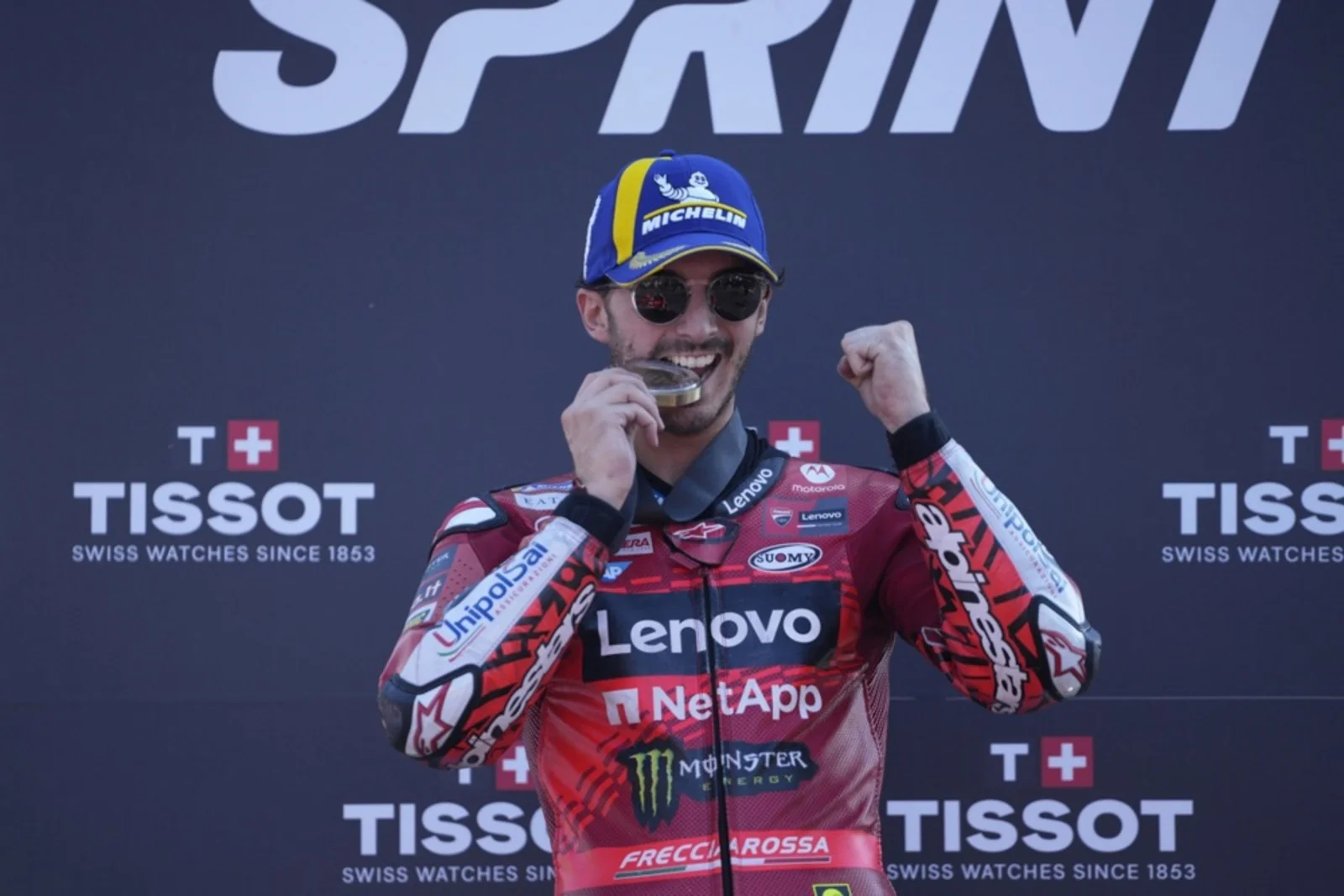 Bagnaia pounces on Martin error to win Emilia-Romagna sprint