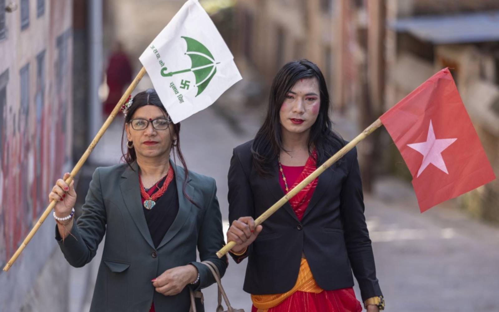 Nepalese transgender candidates campaign for mayoral post in the upcoming local by-election