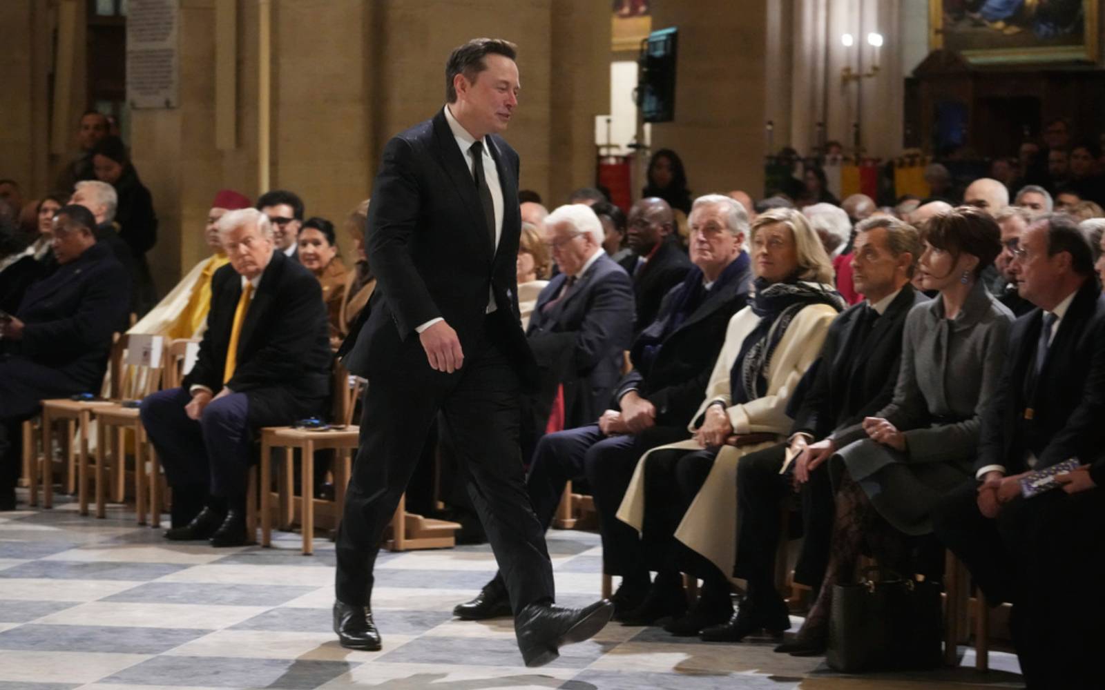 Tesla CEO surprises guests at Notre Dame re-opening