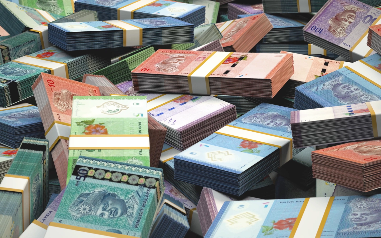 stack of ringgit malaysia