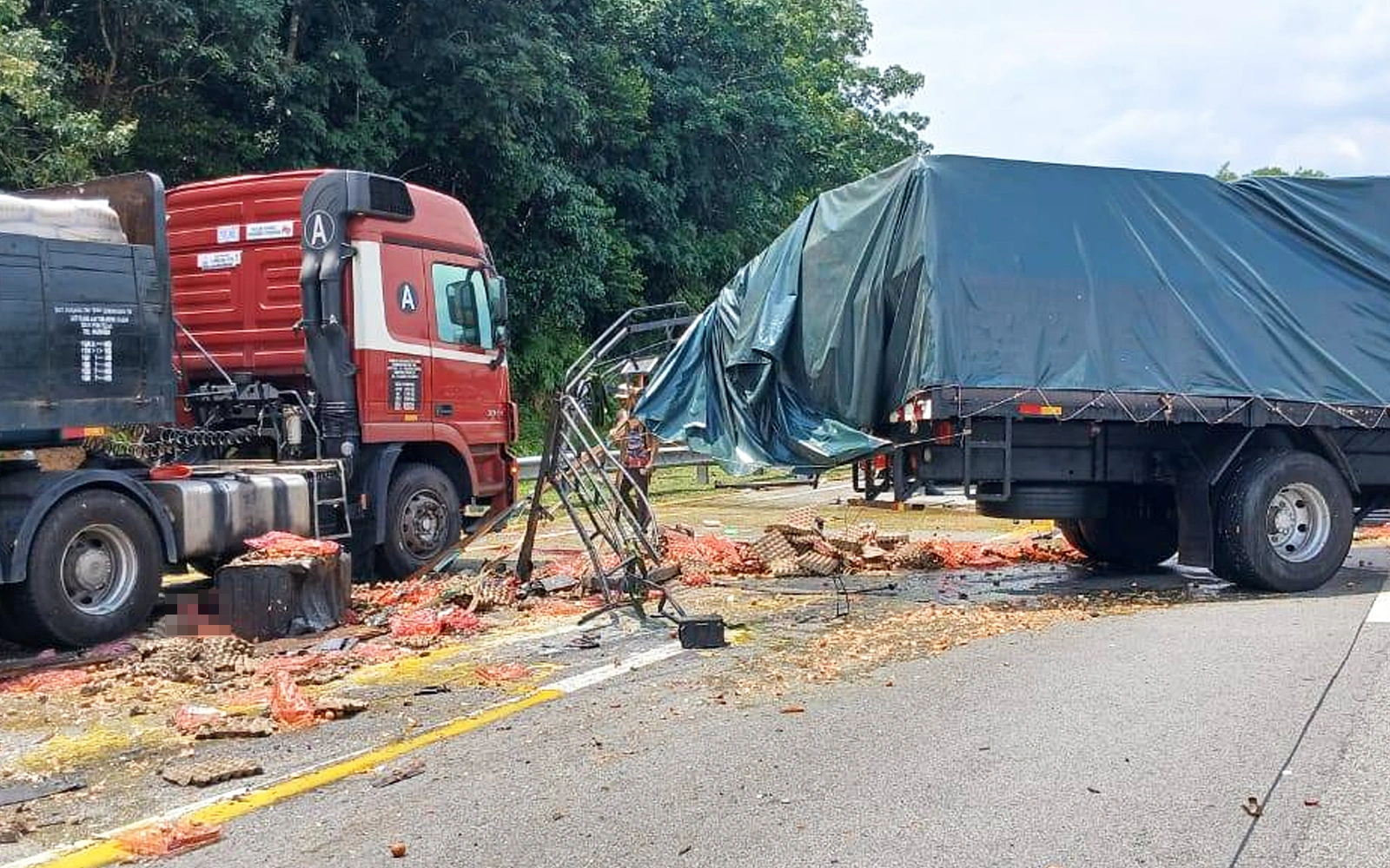 2 die after lorry rams into another parked by roadside