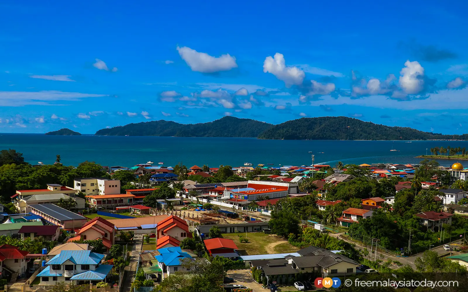 Arial view of city - Kota Kinabalu, Sabah