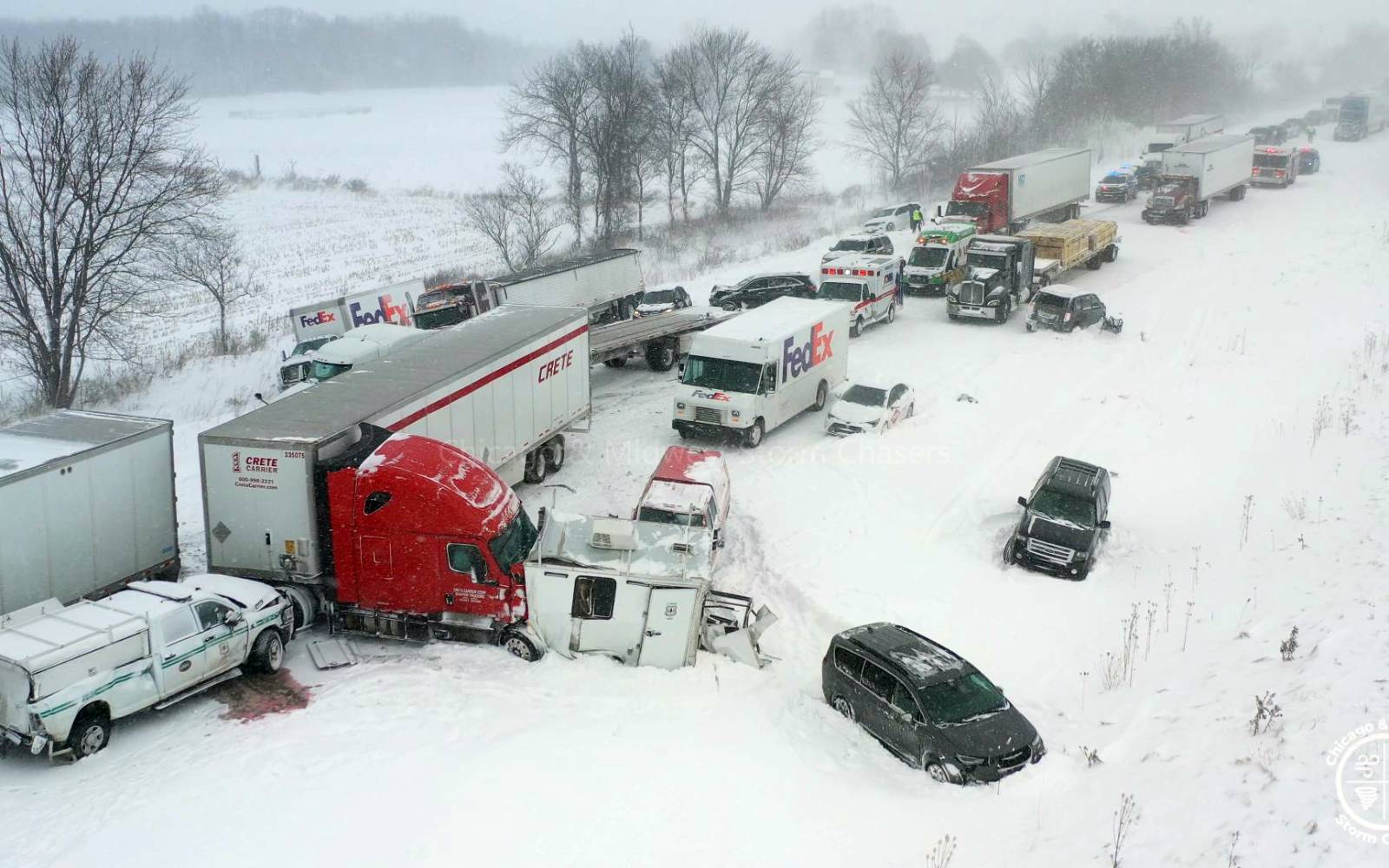 Michigan crash snow